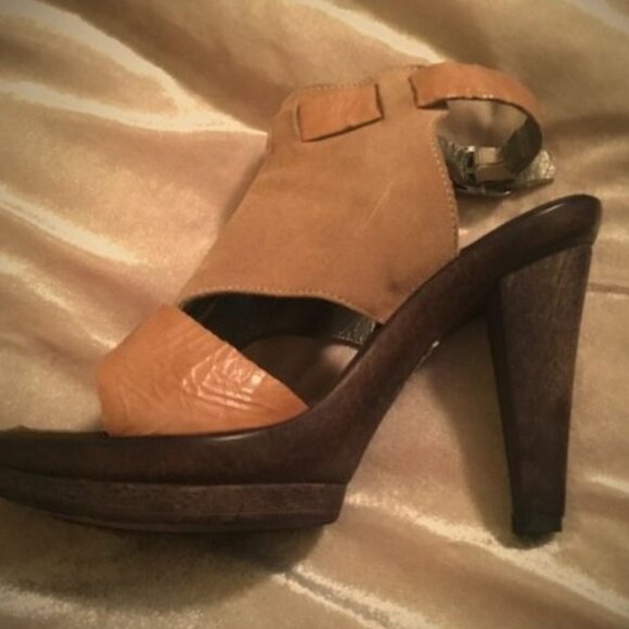 Leather & Suede Fidji Sandals Size 36 - Picture 2 of 4